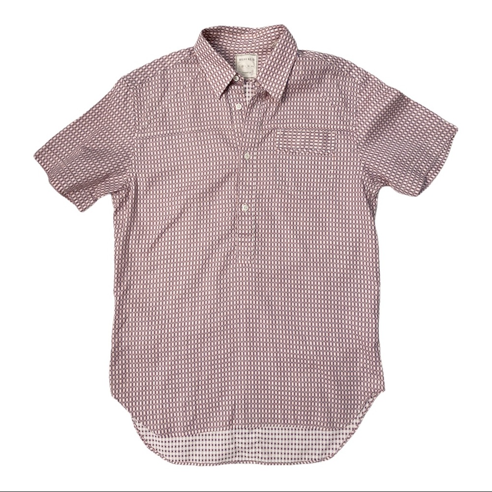 Billy Reid Short Sleeve Button Up Plaid Shirt
